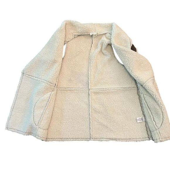 CASLON Olive Green Faux Shearling Vest Size Large - Picture 4 of 7